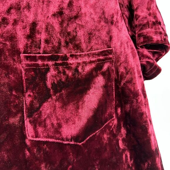 2/$30 Spring + Mercer Velvet Legging Tee Tunic Size L Bordeaux Red Whimsigoth - Picture 10 of 11
